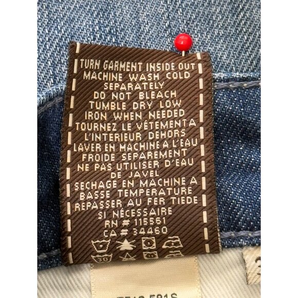 7 For All Mankind Mens Standard Jeans Straight Leg Button-Fly Blue Size 34 - Picture 9 of 9